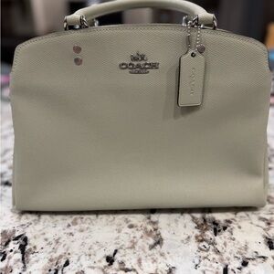 Coach Light Gree Leather Satchel